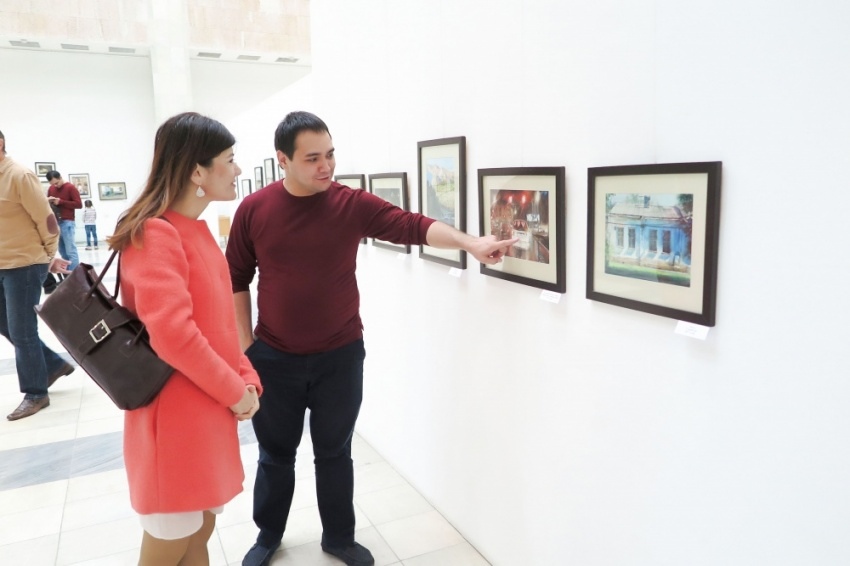 JSCB “ASIA ALLIANCE BANK” team visited the exhibition of  Yevgeniy Panov